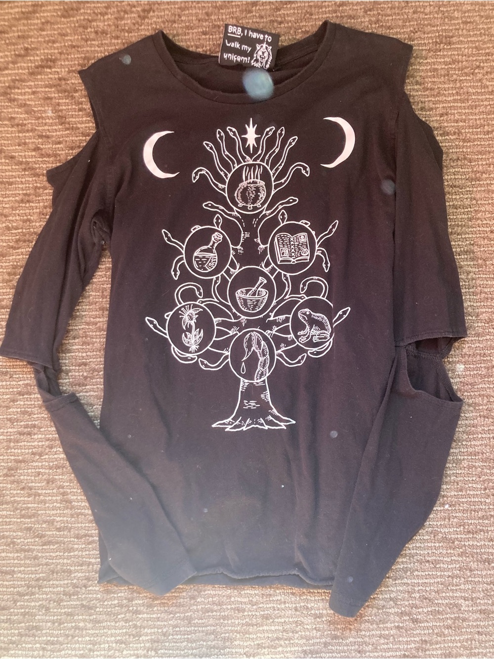 Rogue and The Wolf Long Sleeve T Shirt Witchcraft Tree Snake Whimsygoth